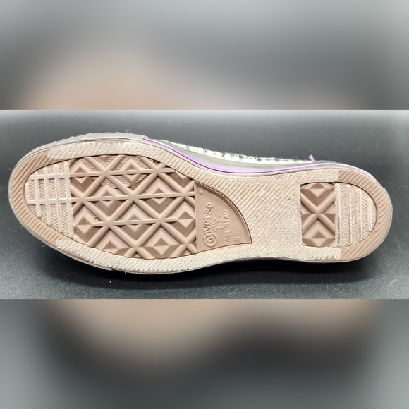 Rare Converse All Star Hi-Top Sneakers Green/Purple Mens 8, Womens 10 1/2 - Picture 4 of 5